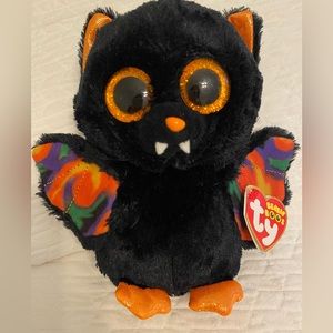 TY Beanie Babies Boos Bat SCAREM Halloween Stuffed Animal with Tag